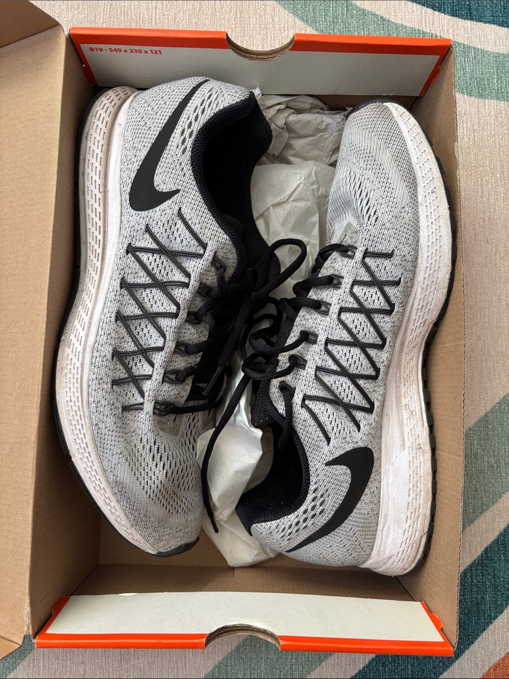 Nike Gray and Black Flyknit Lunar1+ Running Shoes